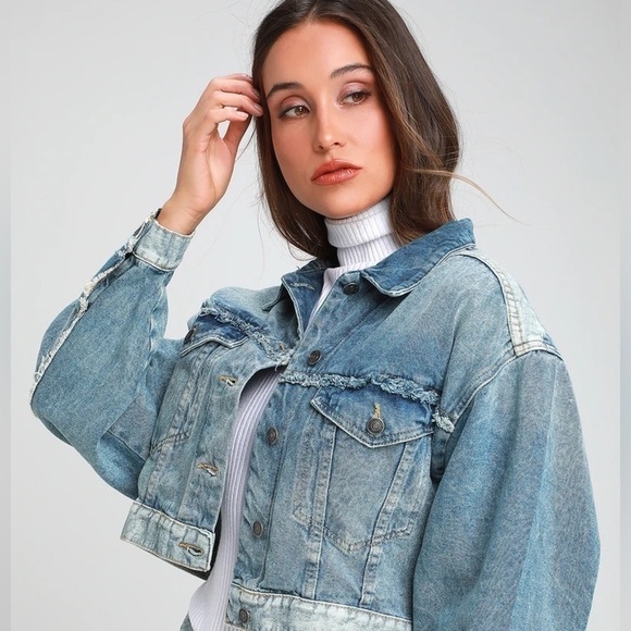 Free People Bedford Cropped Jean Jacket - Picture 8 of 10